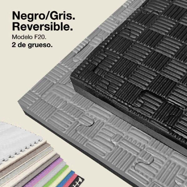 Tatami Puzzle reversible Kinefis modelo F20 (grosor 20 mm y textura cinco líneas) - Varios Colores